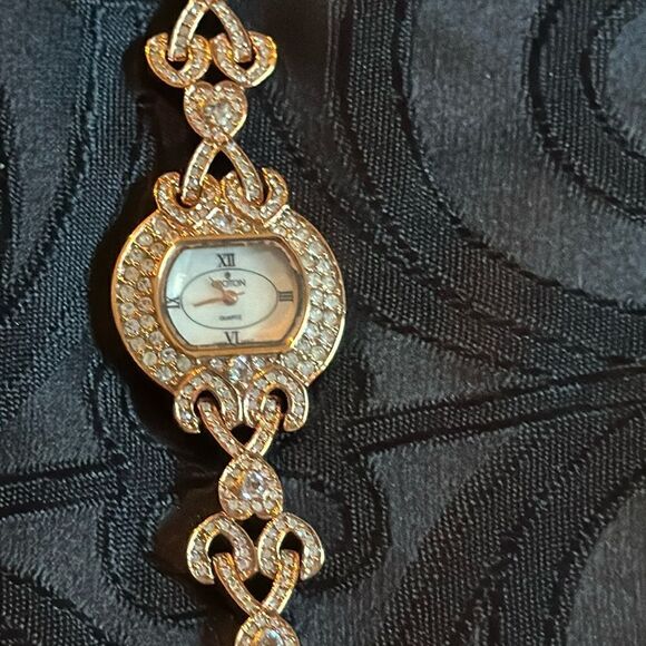 Croton  Rose Gold Plated Crystal Embellished Wristwatch - Picture 3 of 10